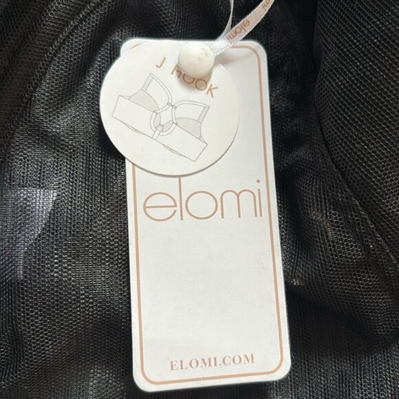 NWT Elomi Matilda Plunge Underwire Lace Bra With J-Hook Black Size 34J - Picture 6 of 6